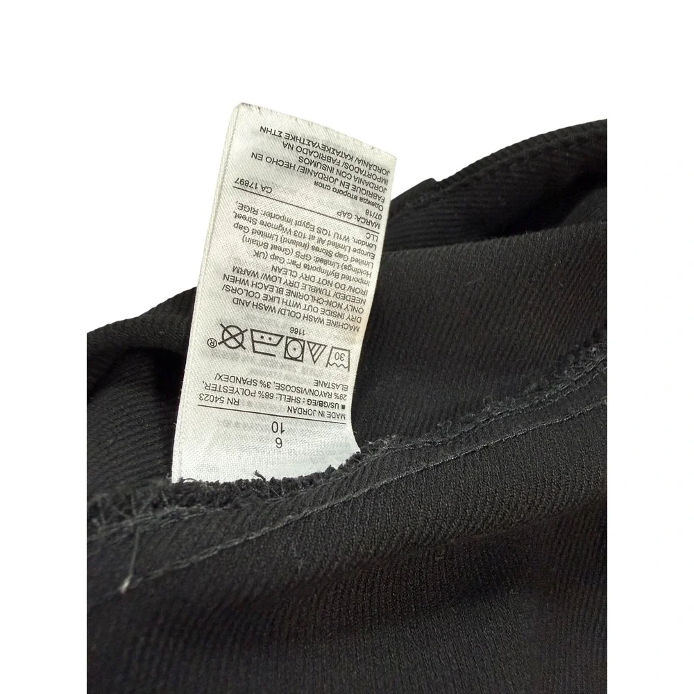 Gap High Rise Baby Bootcut Pants Womens 6 Black Excellent Stretch Workwear